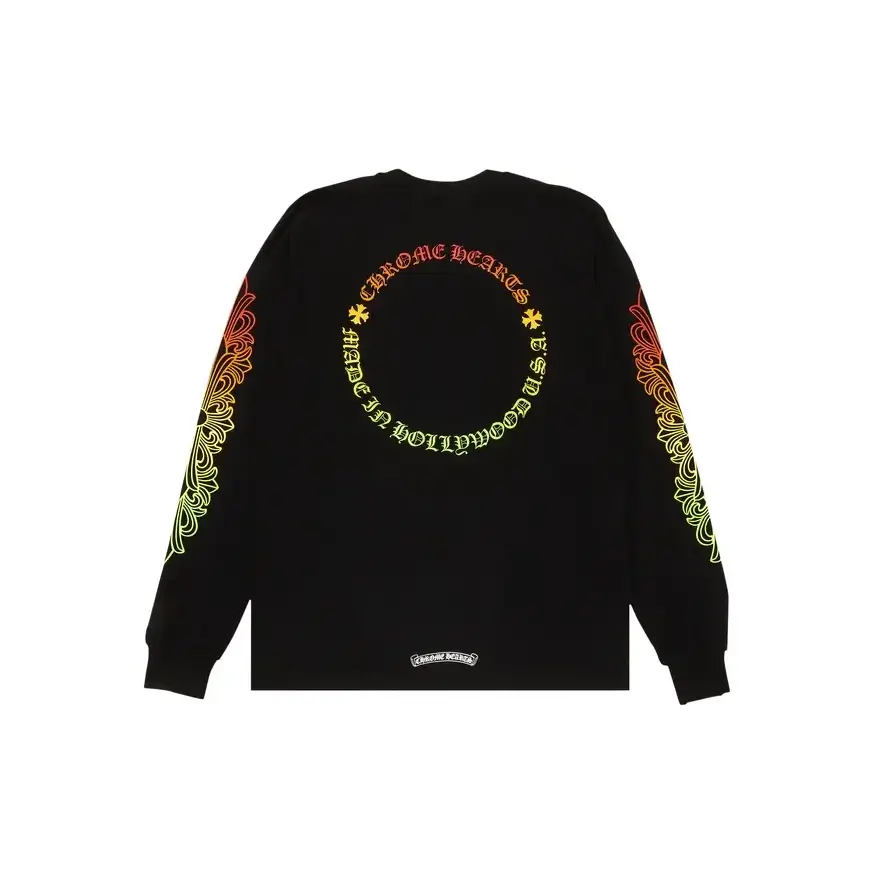 Floral Sleeve Gradient Long Sleeve Chrome Hearts Shirt
