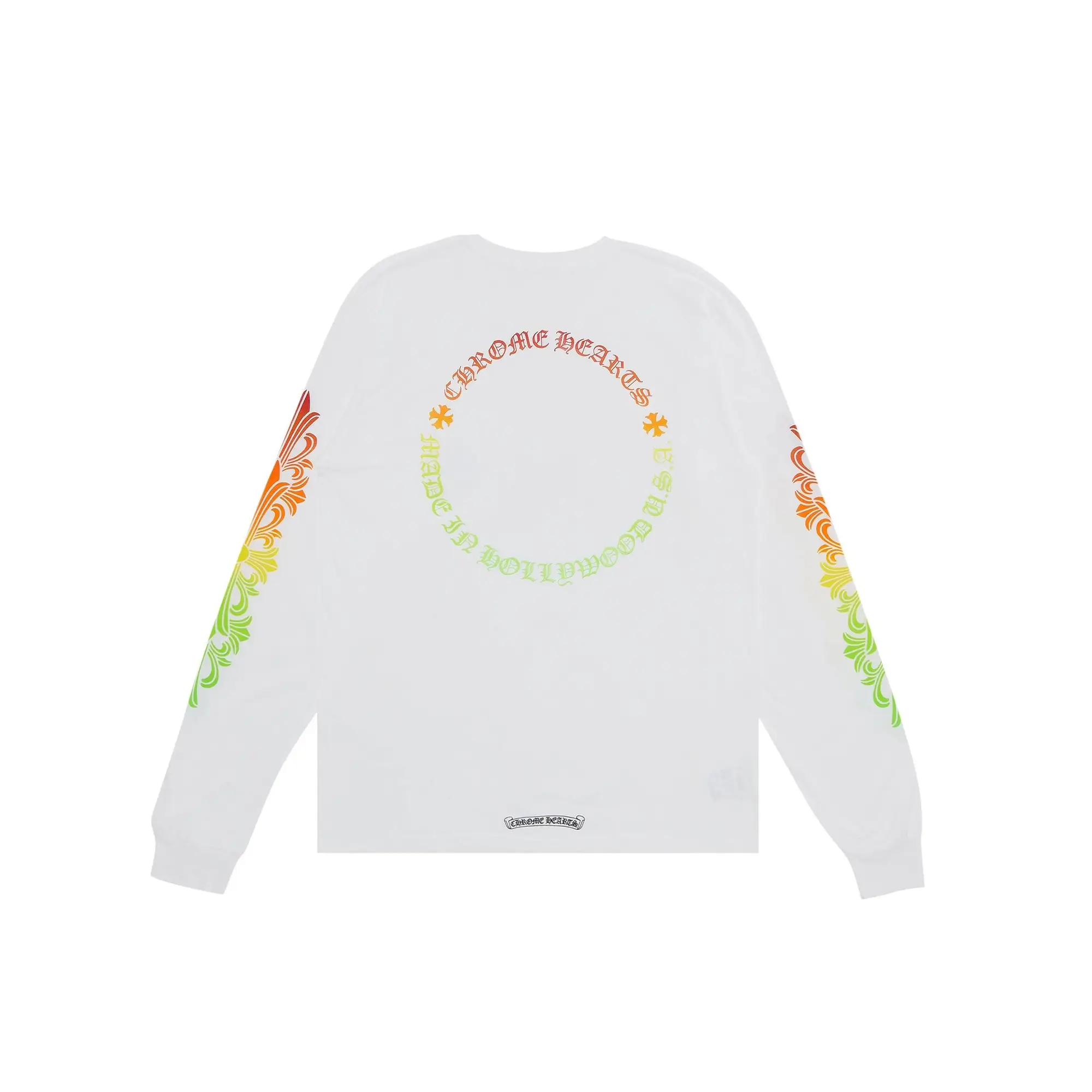 Floral Sleeve Gradient Chrome Hearts Shirt Long Sleeve