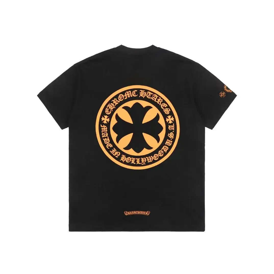 Plus Cross Shield Logo Chrome Heart T-shirt Men