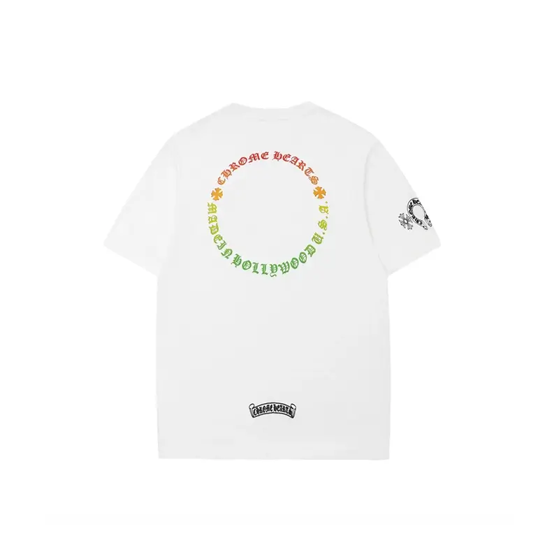 Gradient Circle Logo Chrome Hearts T Shirt