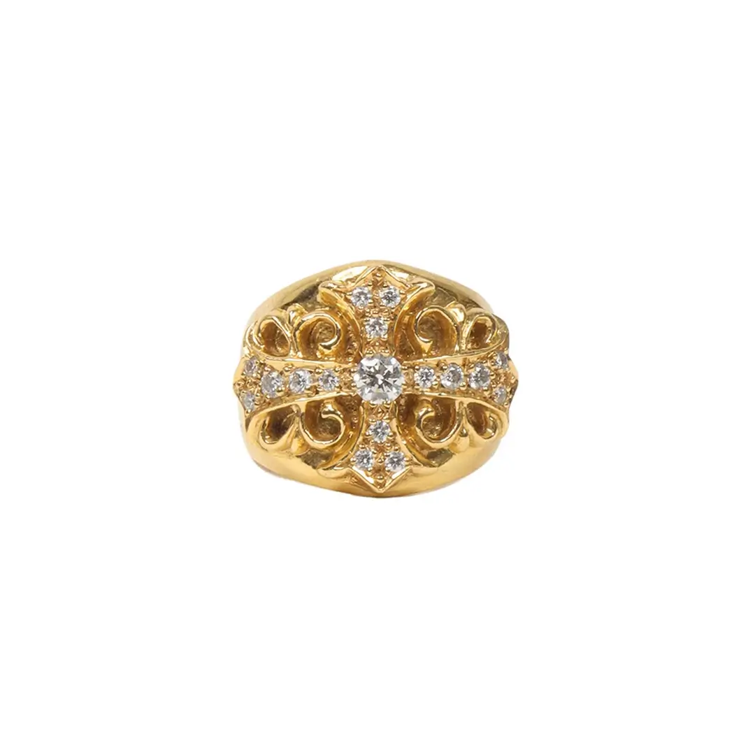 Keeper Diamond 22k Chrome Hearts Gold Rings