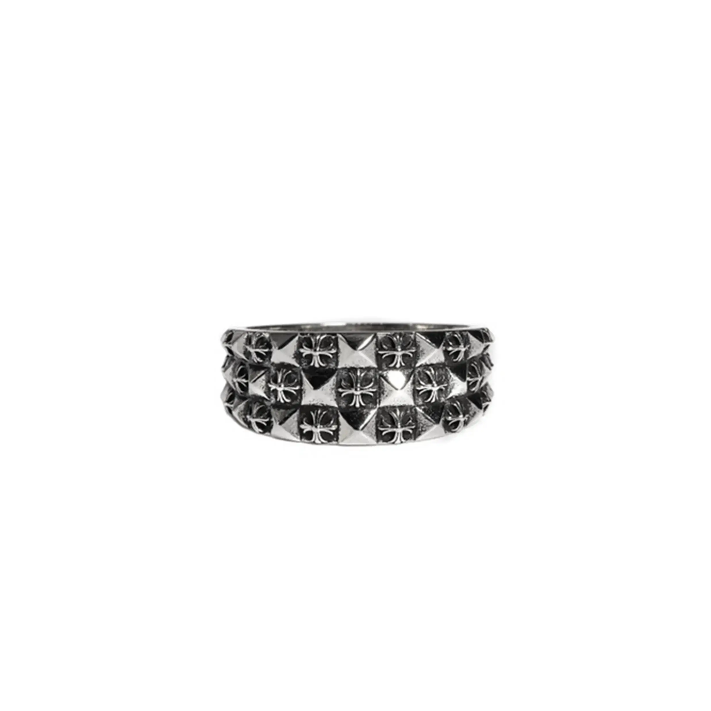 Bevel Chrome Hearts Punk Ring - Men Chrome Hearts Ring