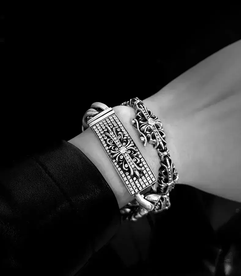 Chrome Hearts Bracelets sterling silver gothic design