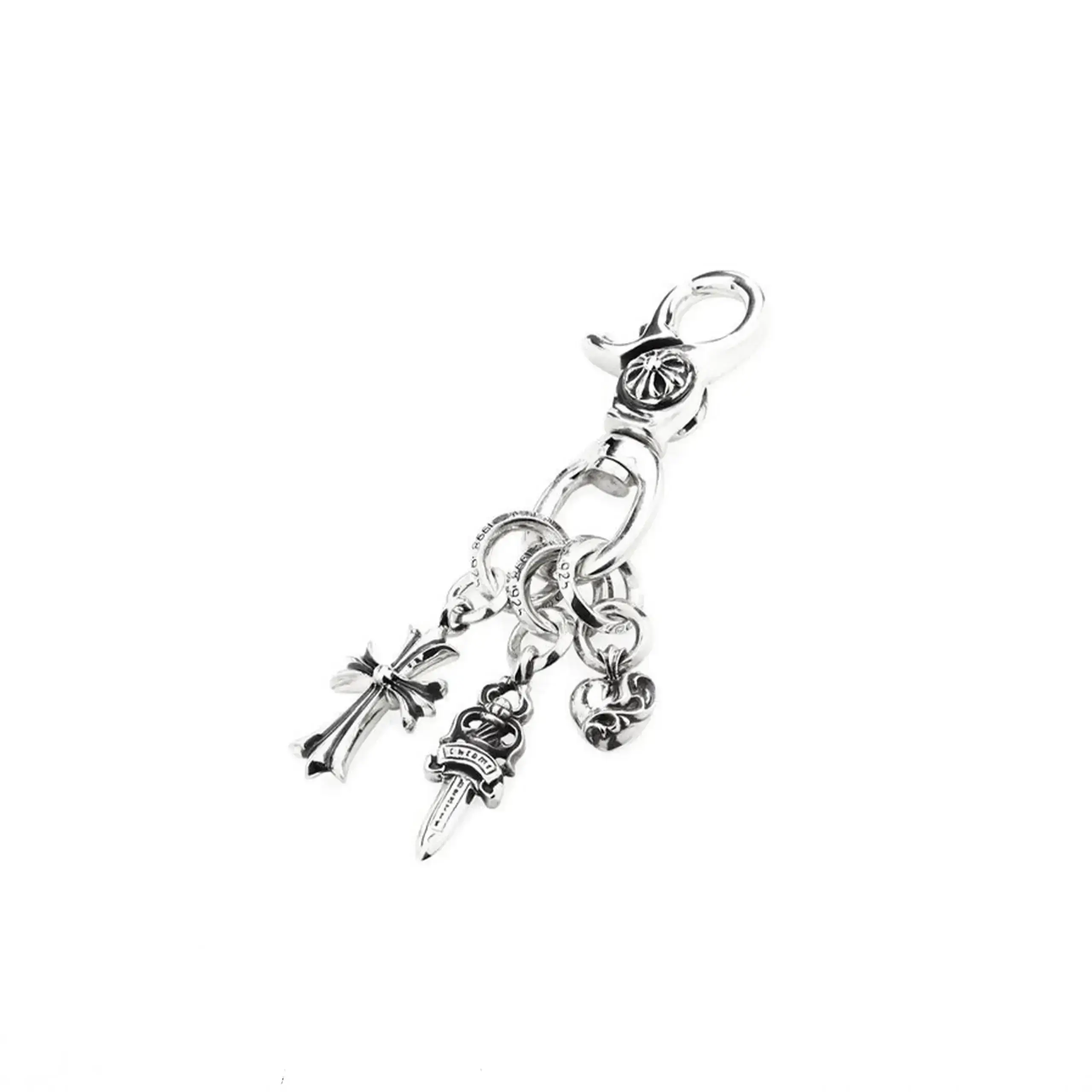 Chrome Hearts Sword Cross Heart Rotate Keychain