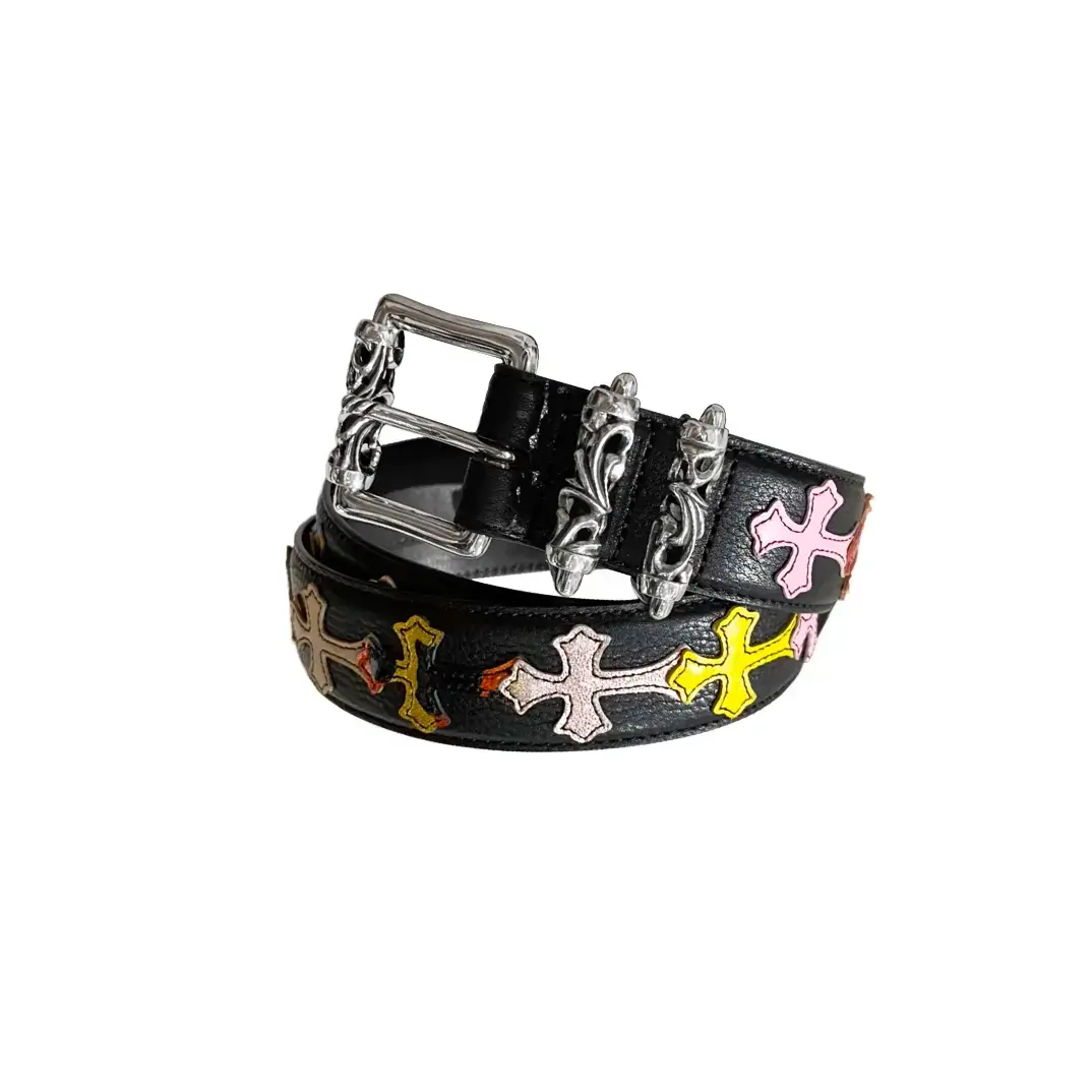 Colorful Cross Chrome Hearts Roller Belt
