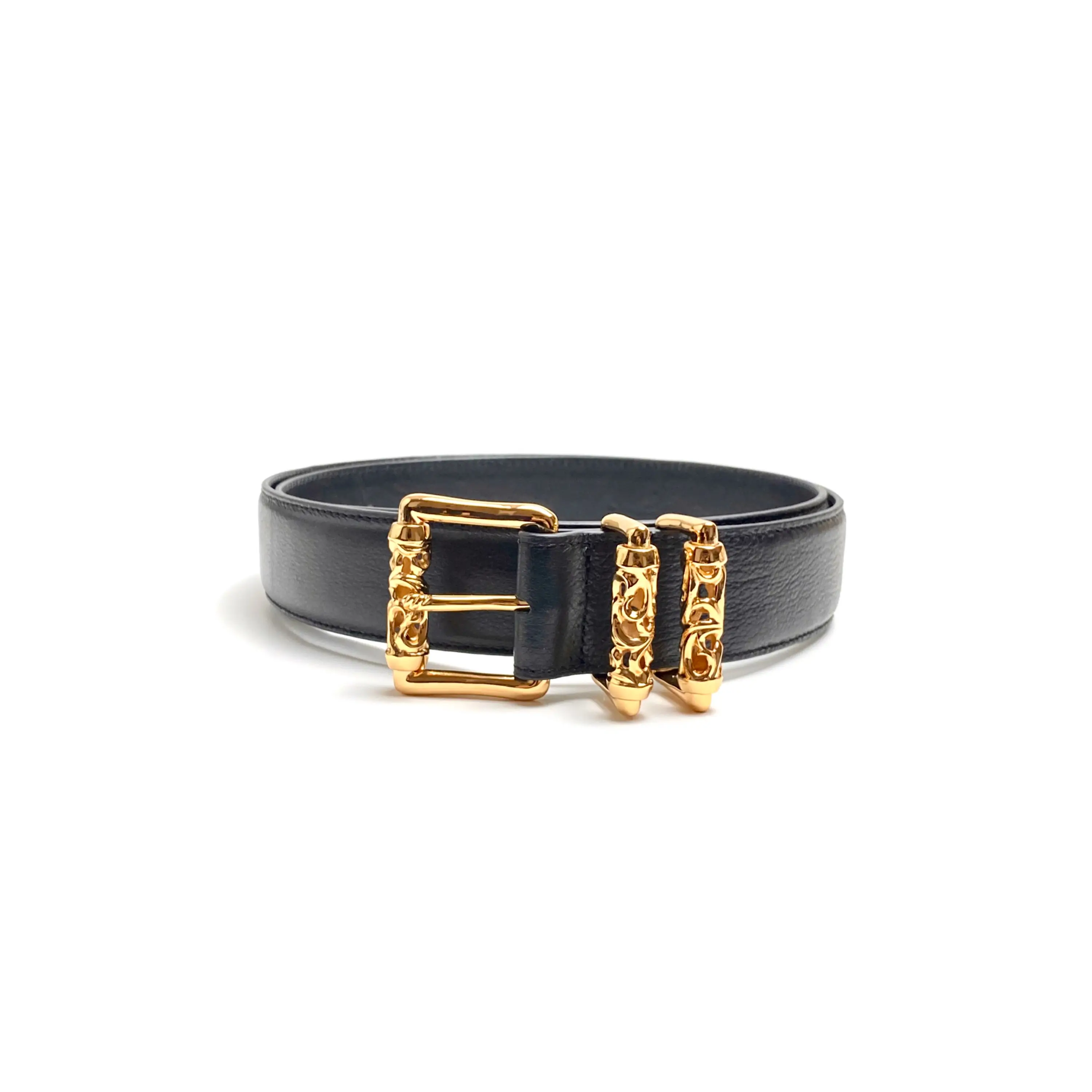 Streetwear Luxury Leather Roller Belt Chrome Hearts