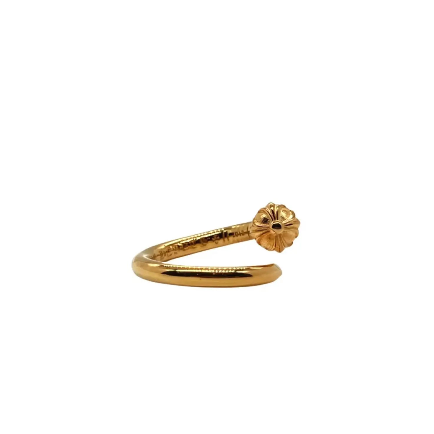 Crossball Chrome Hearts Nail Ring Gold