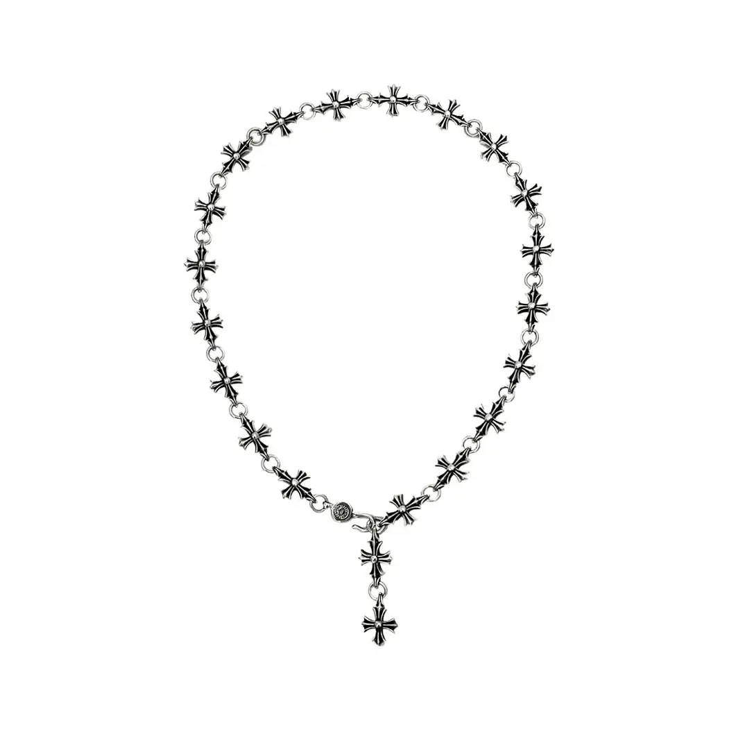 Tiny CH Plus Chrome Hearts Choker Chain - silver Necklac