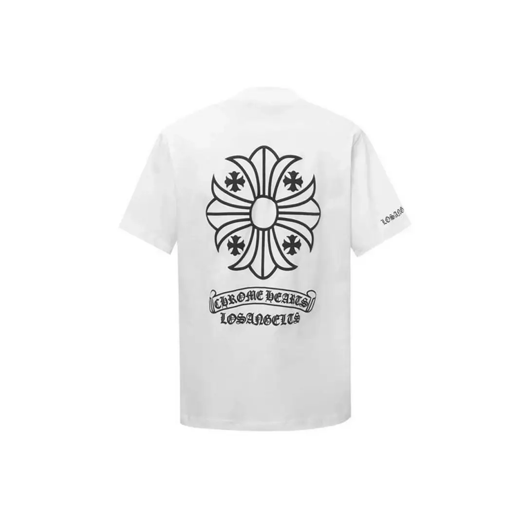 Buy Chrome Hearts New Arrivals online - at Scroll Label Cross Chrome Hearts Los Angeles T Shirt